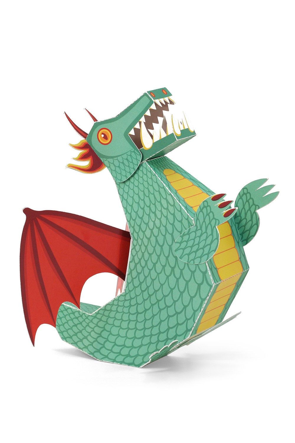 Papercraft Monsters Green Dragon Paper toy Paper toys Diy Paper Craft Kit Di Pukaca