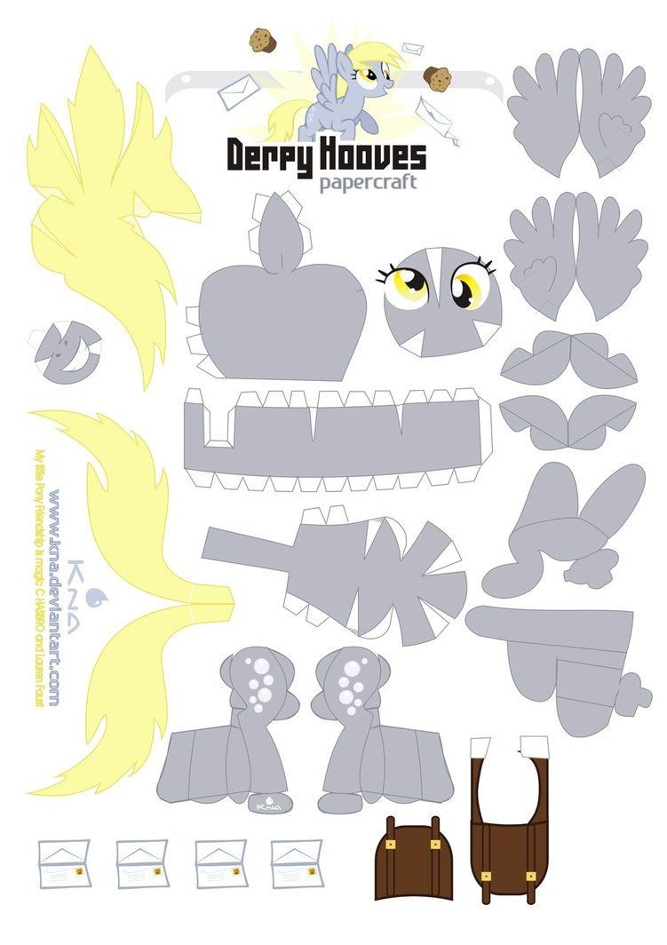 Papercraft My Little Pony Derpy Hooves Mlp Papercrafts Derpy Papercraft by Kna