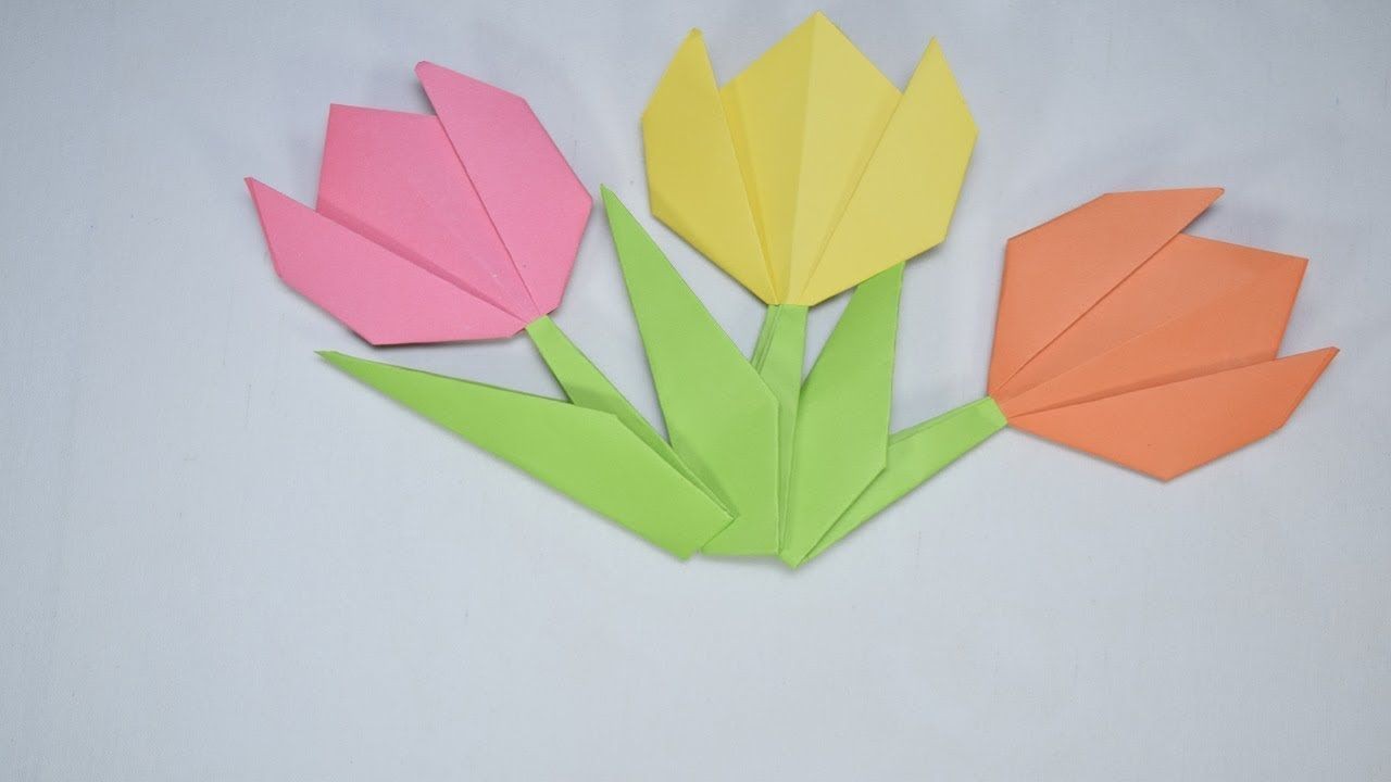 Papercraft origami Flowers origami Tulip Flower Paper Craft origami ...