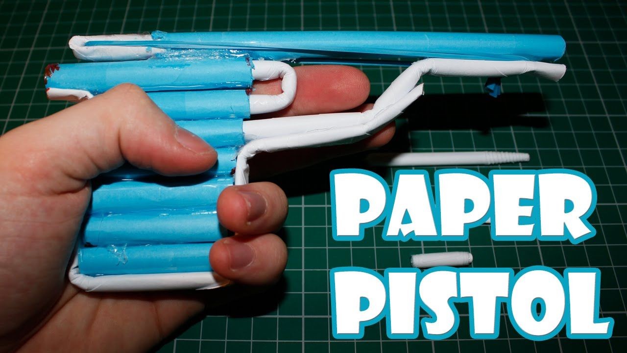 Papercraft Pistol How to Make A Paper Gun that Shoots with Trigger