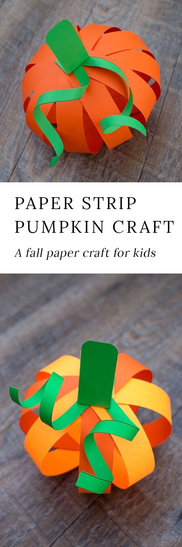 Papercraft Pumpkin Easy Paper Strip Pumpkin Craft for Kids