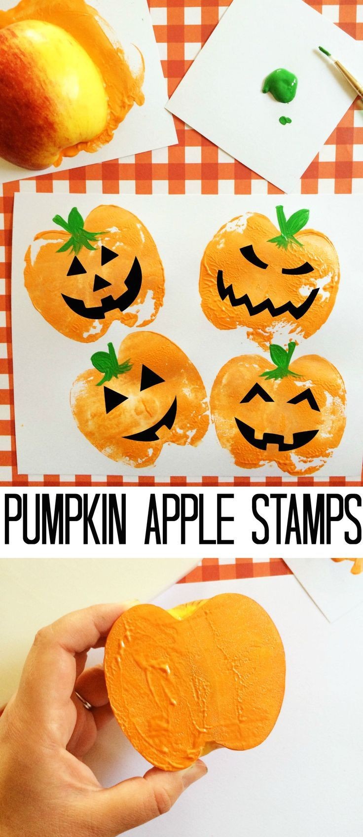 Papercraft Pumpkin Pumpkin Apple Stamps Pumpkin theme Pinterest