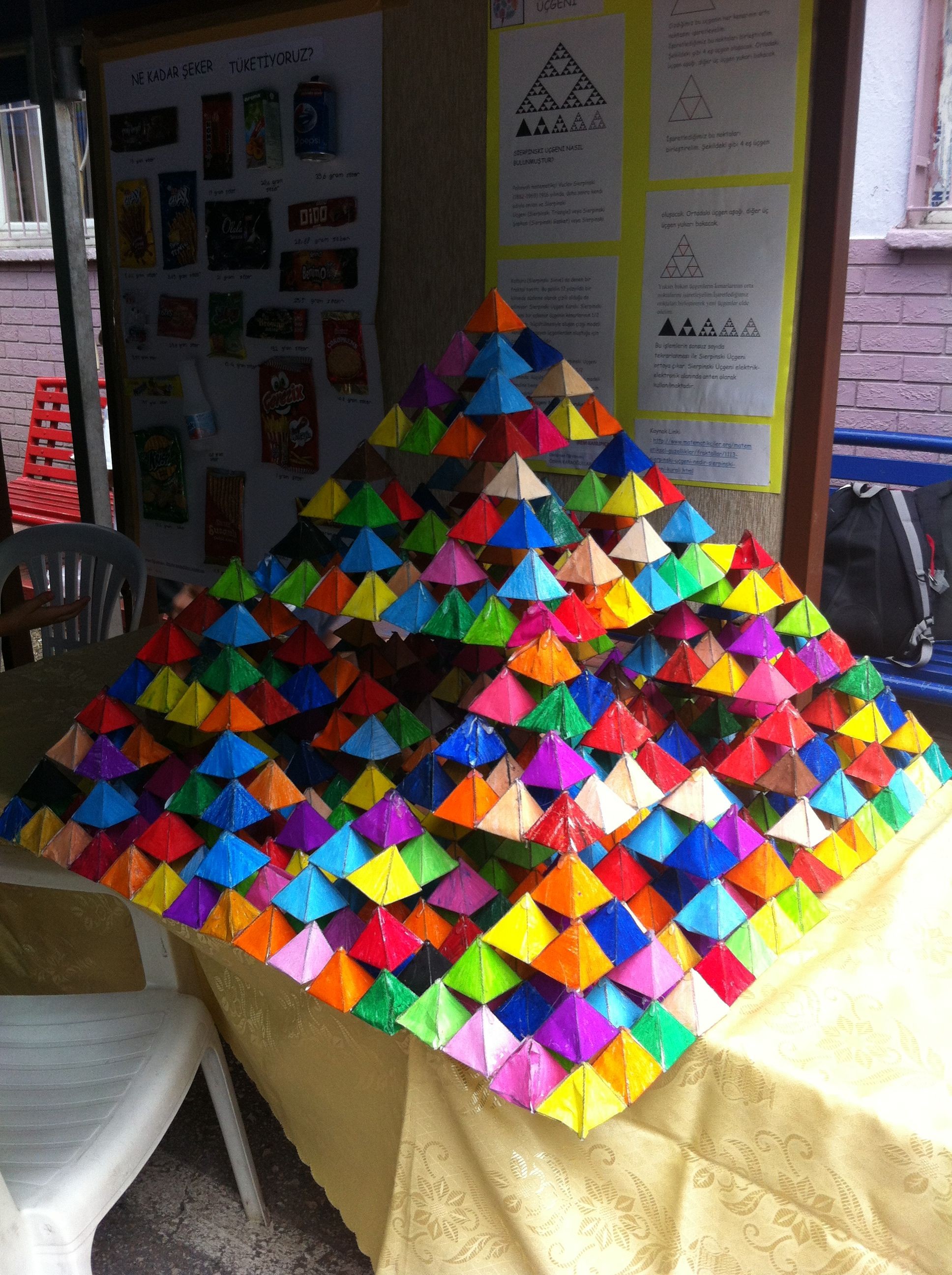 Papercraft Pyramid Sierpinski Pyramid Math for Kids Pinterest