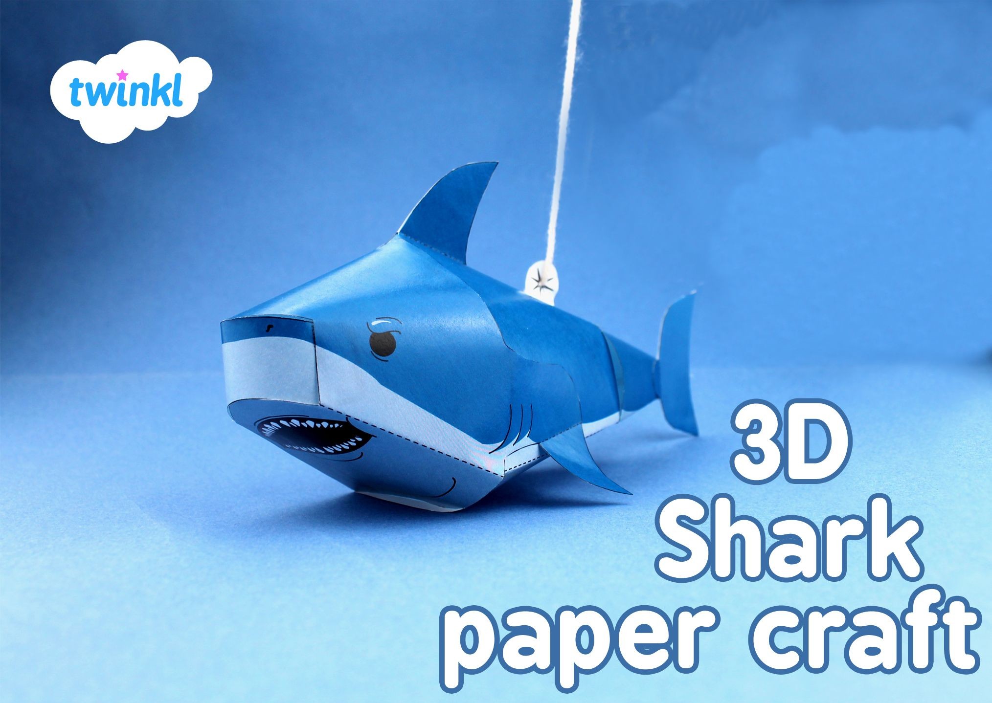 Papercraft Shark 3d Shark Paper Craft Print Out and Make In Time for Shark Week