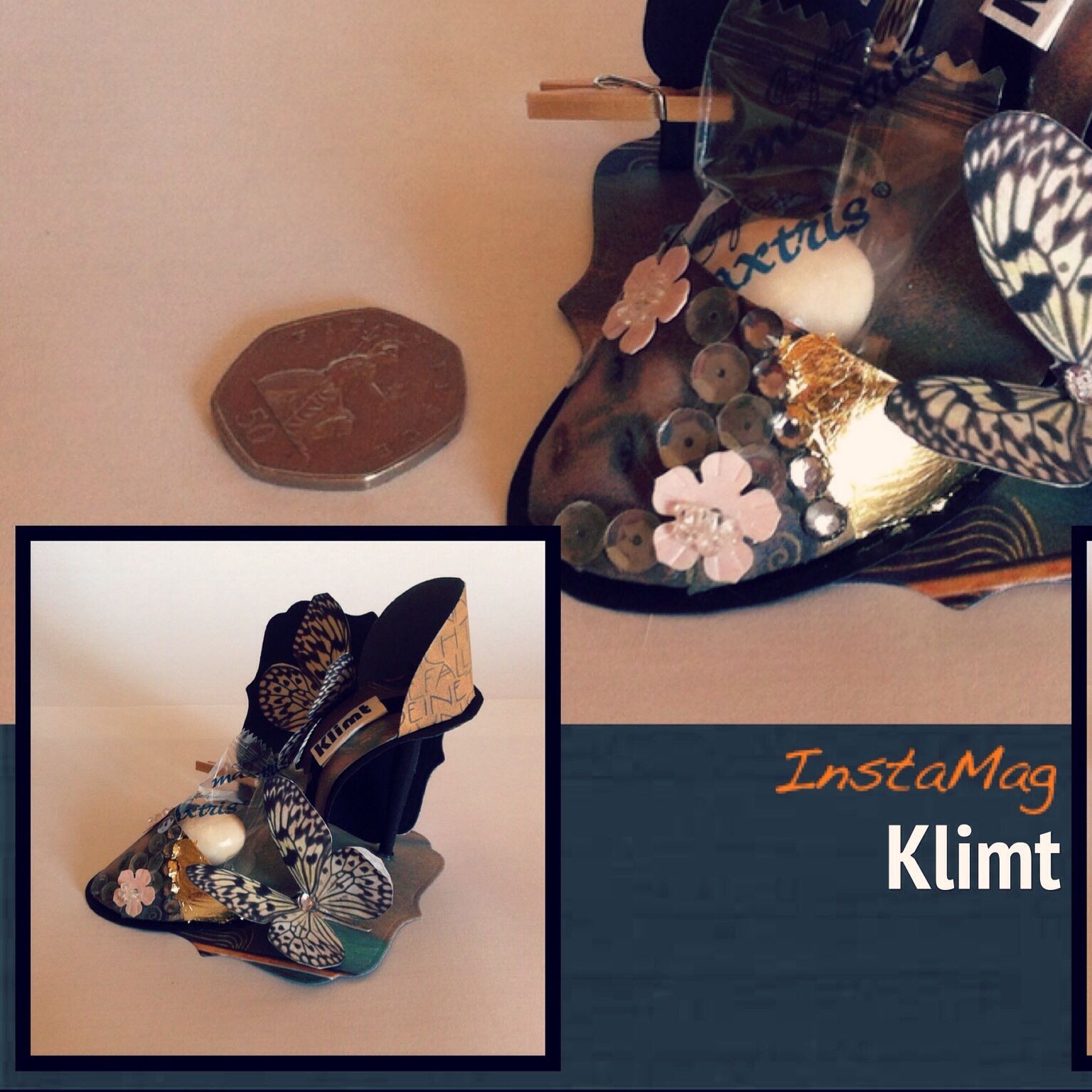 Papercraft Shoes An Esclusive event Favor Paper Art Favor T Klimt