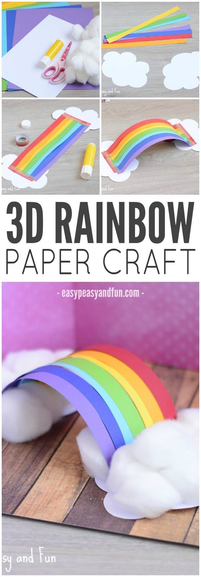 Papercraft Simple Simple 3d Rainbow Paper Craft