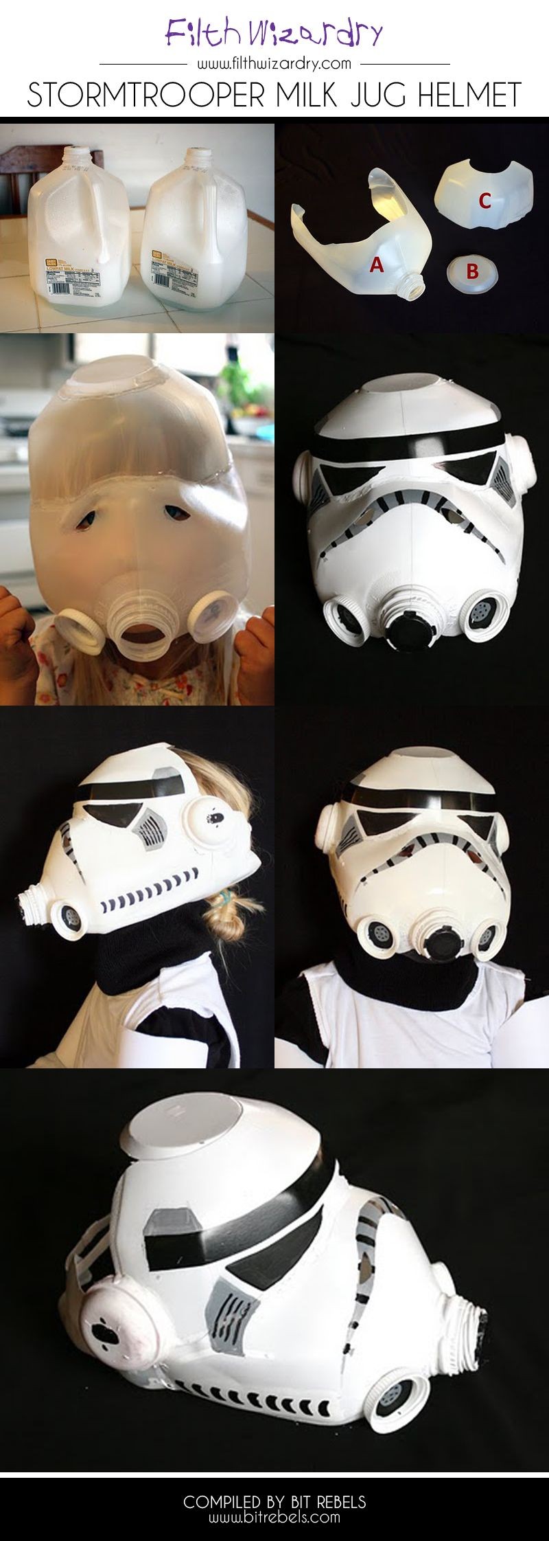 Papercraft Stormtrooper Helmet Stormtrooper Helmet Created Entirely Out A Milk Jug