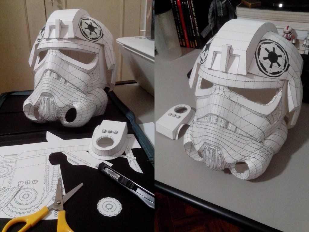 Papercraft Stormtrooper Still Lookin for Sunglasses to Fill the Eye Spot Template Pdo