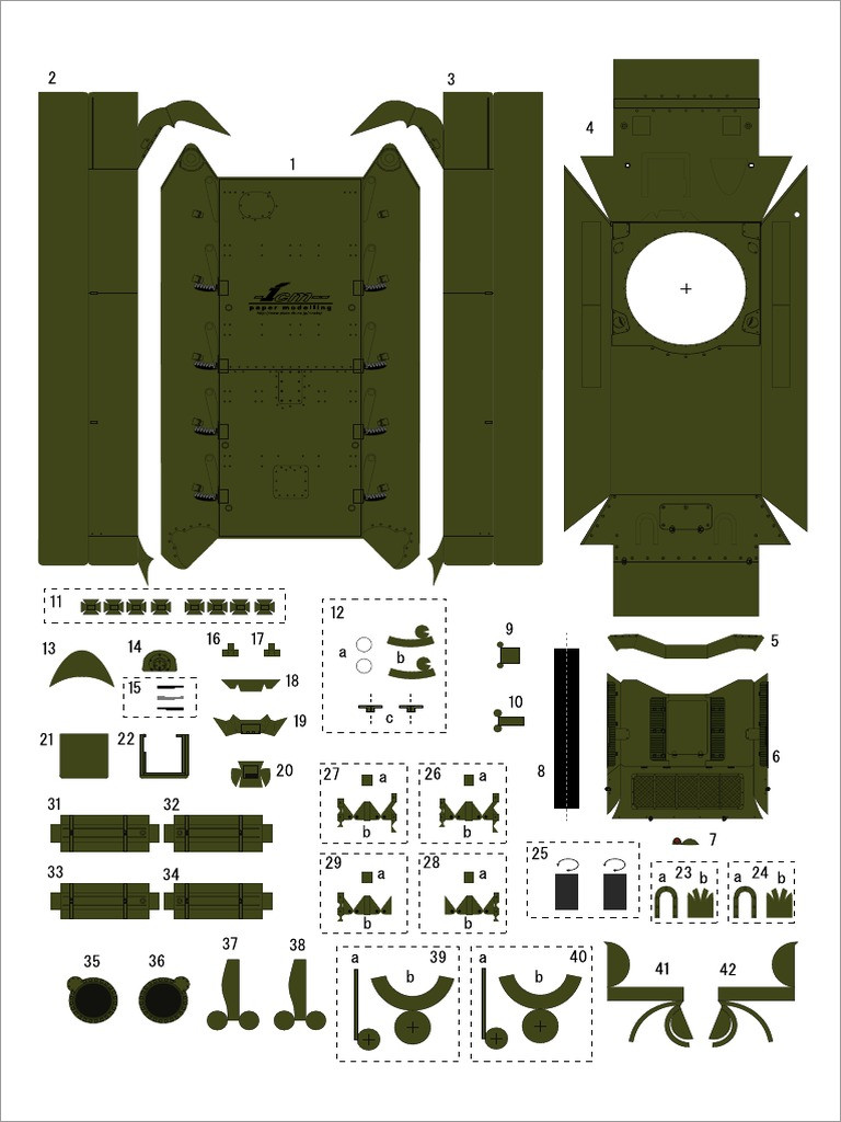 Papercraft Tank T-34/76 Tank Papercraft