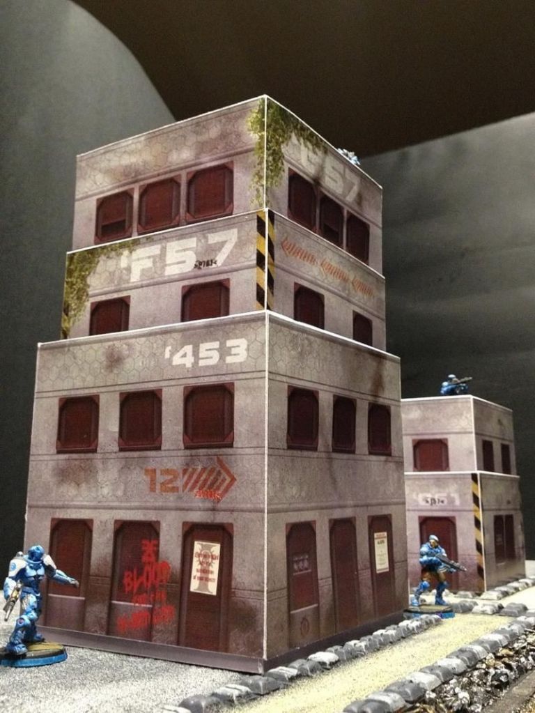 Papercraft Terrain Buildings City Infinity Paper Sci Fi Style ...