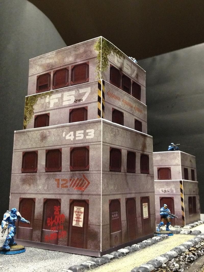 Papercraft Terrain Buildings City Infinity Paper Sci Fi Style Buildingsfrom