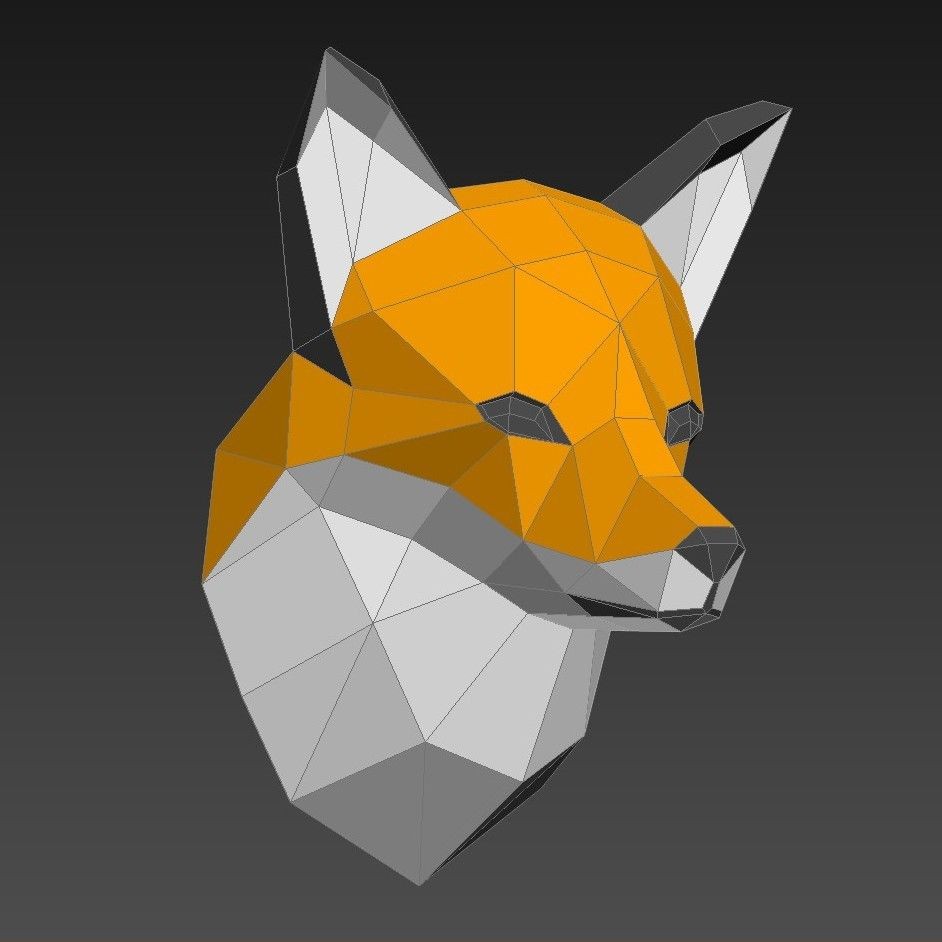 Papercraft Tiger Papercraft Fox Head On Behance Things to Build Pinterest