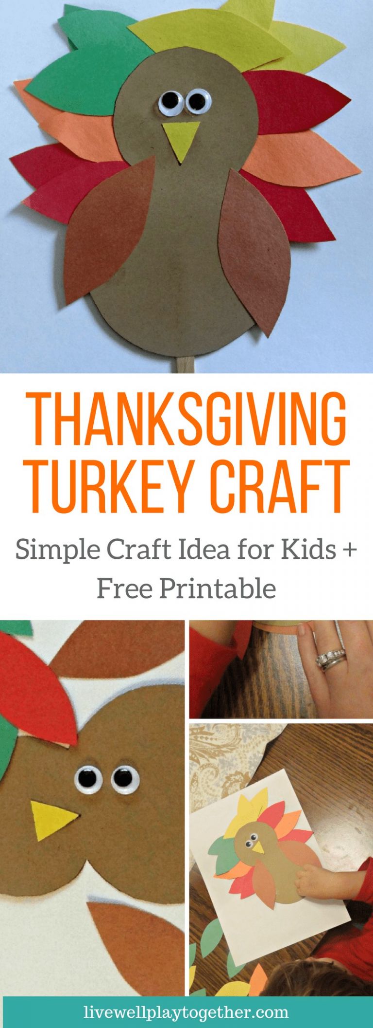 Papercraft Turkey Thanksgiving Turkey Craft Free Printable Pinterest ...