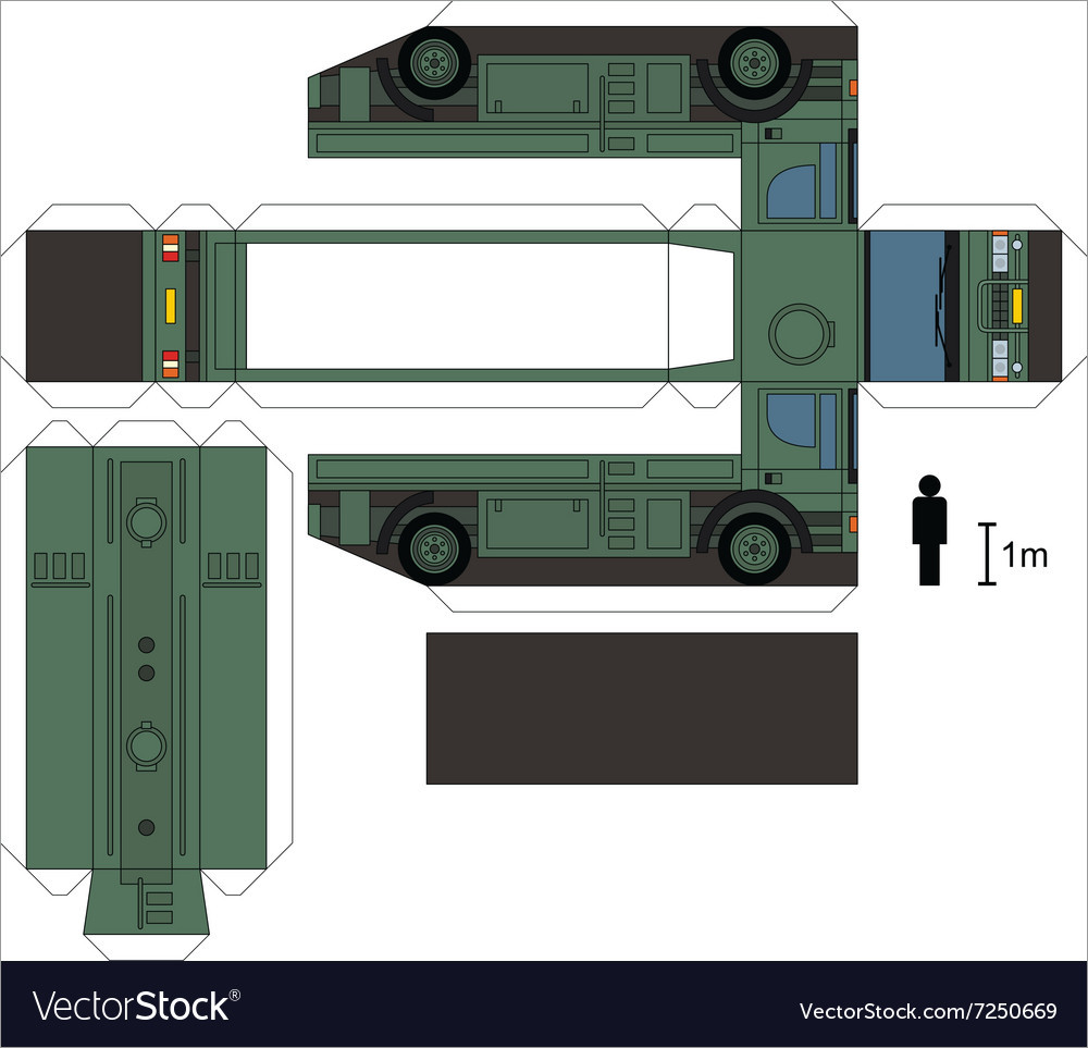 Papercraft Vehicles Military Tank Truck Vehicle Papercraft
