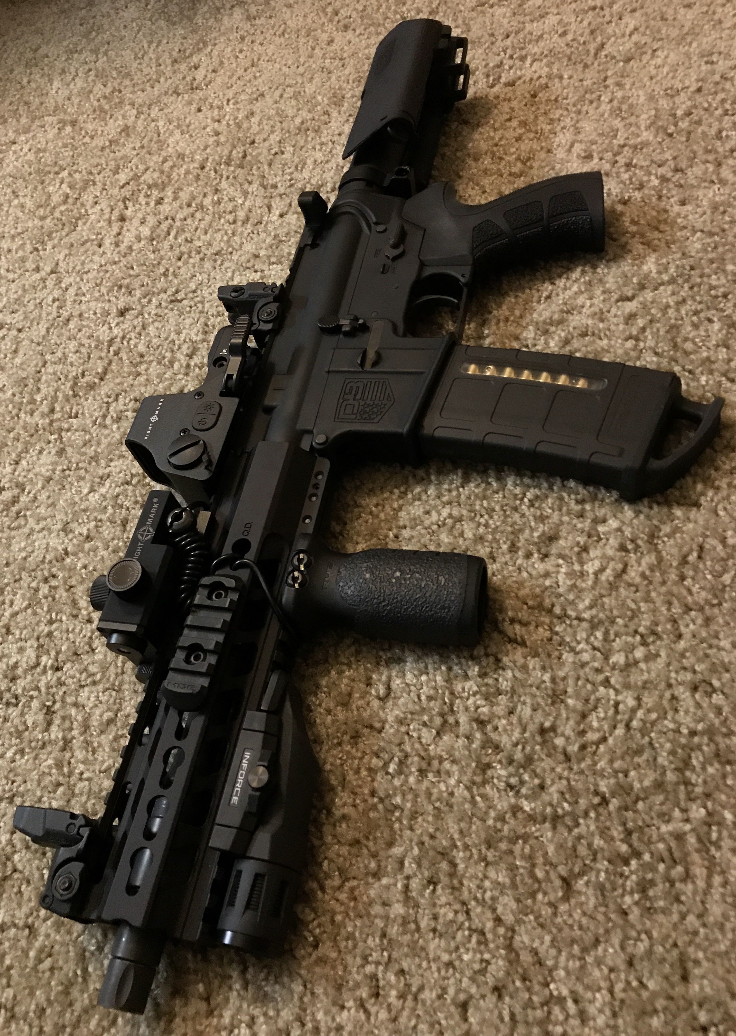 Papercraft Weapon Diamondback Db15 Pistol Upgraded to A New Sightmark Optic and