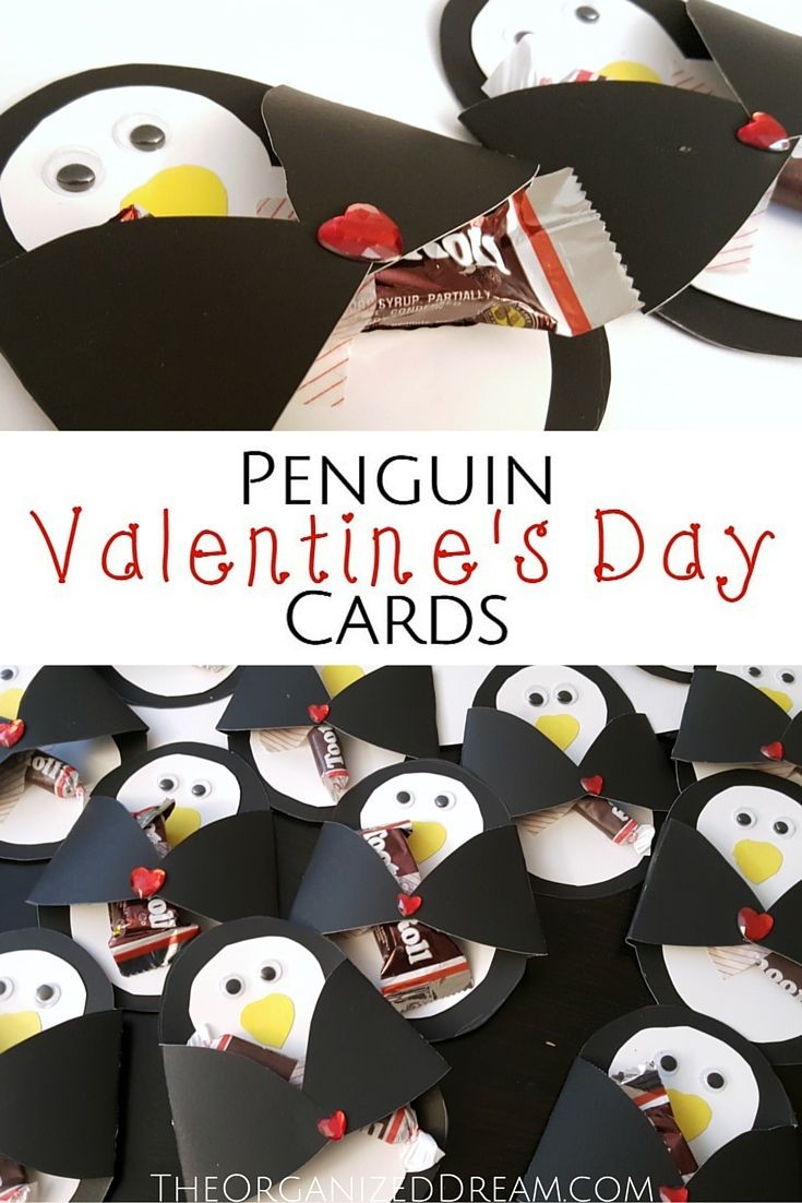 Penguin Papercraft Fun Penguin Valentine S Day Cards that are Fun to Make and Include