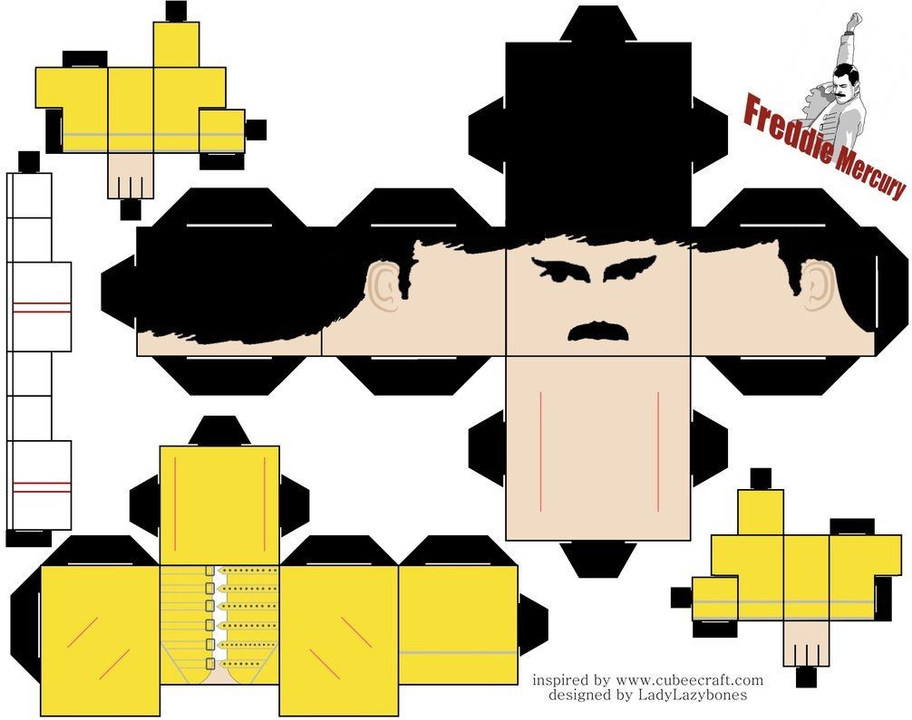 Piano Papercraft Fred Mercury Cubeecraft by Ladylazybones On Deviantart