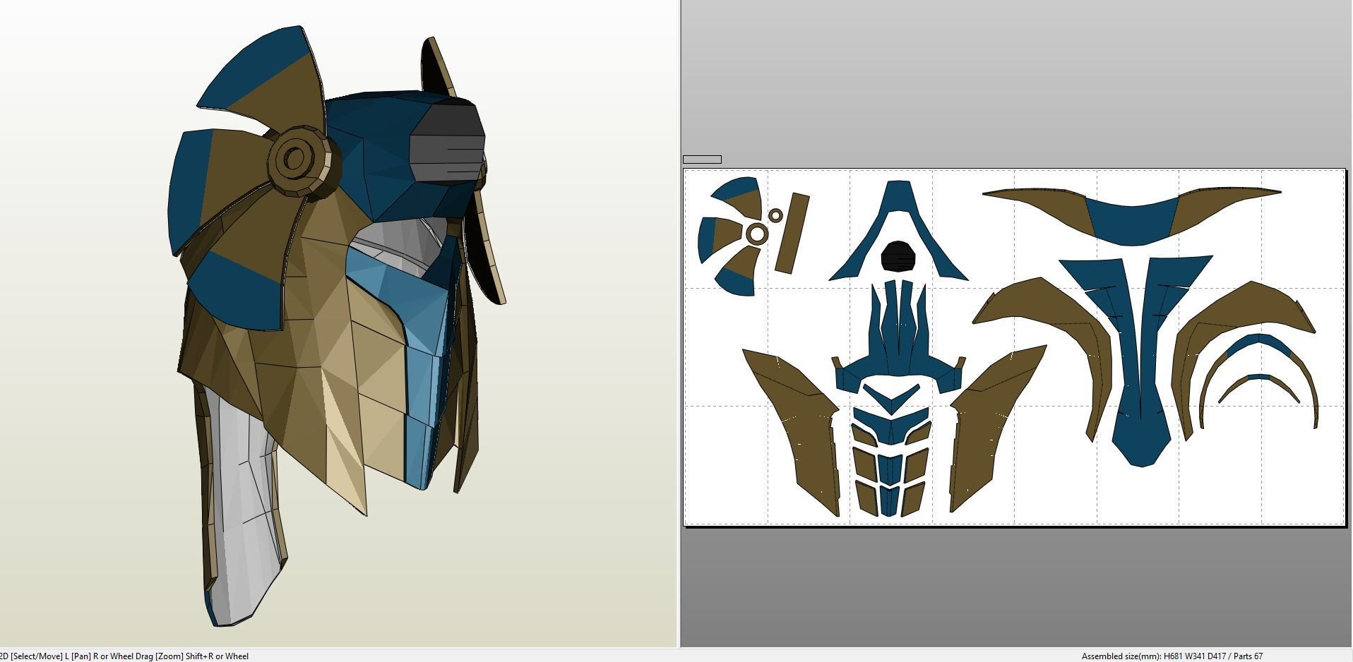 Power Rangers Papercraft Papercraft Pdo File Template for Doktor who Cyberslave Helmet