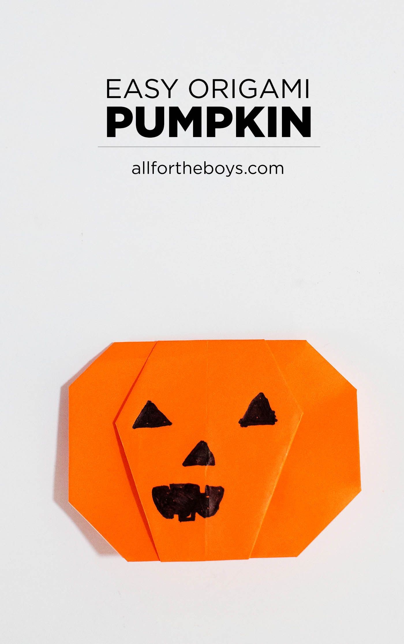 Pumpkin Papercraft Easy Pumpkin origami to Do Pinterest