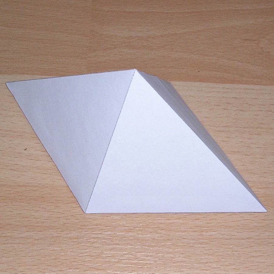 Pyramid Papercraft Rhombic Pyramid Chalk Paint