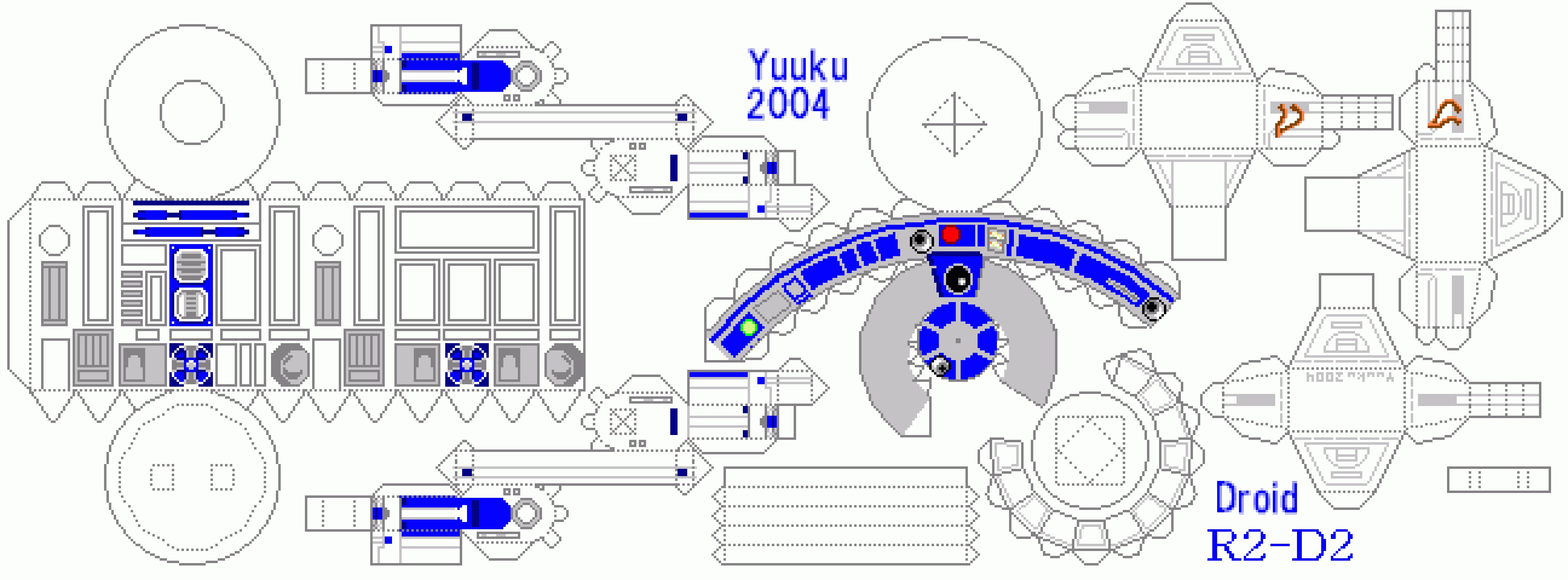 Printable R2d2 Papercraft