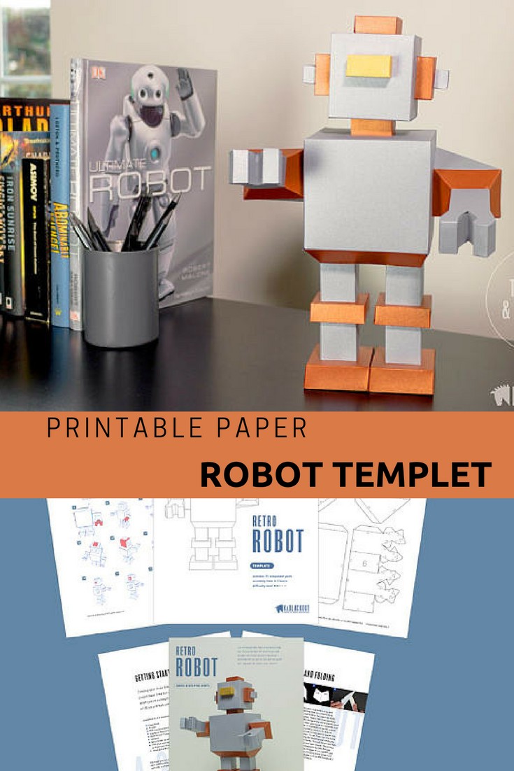Robot Papercraft Super Cute Printable Diy Templet for Paper Robot You Could Build