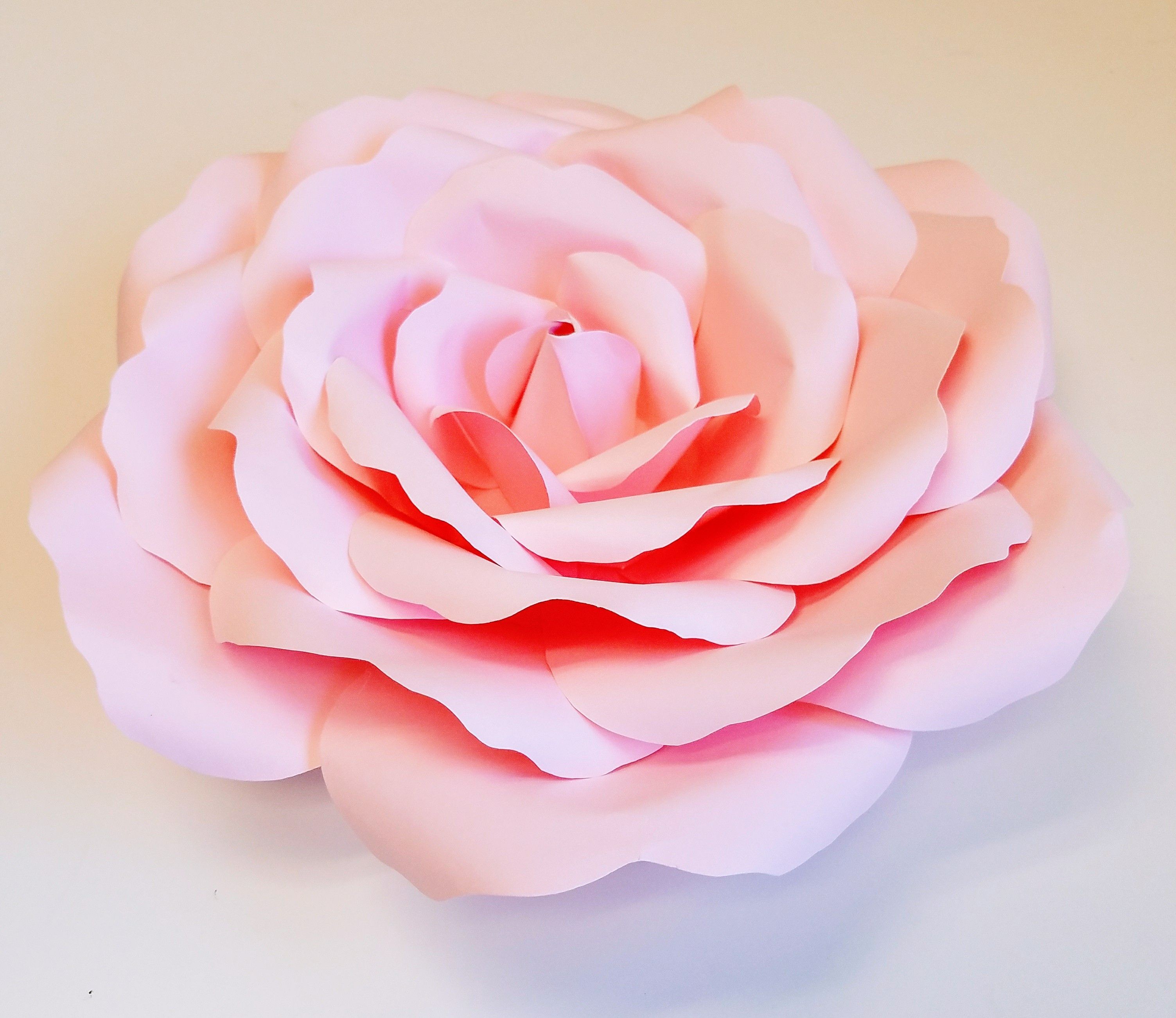 Rose Papercraft 12 Inch Paper Flower Rose Light Pink