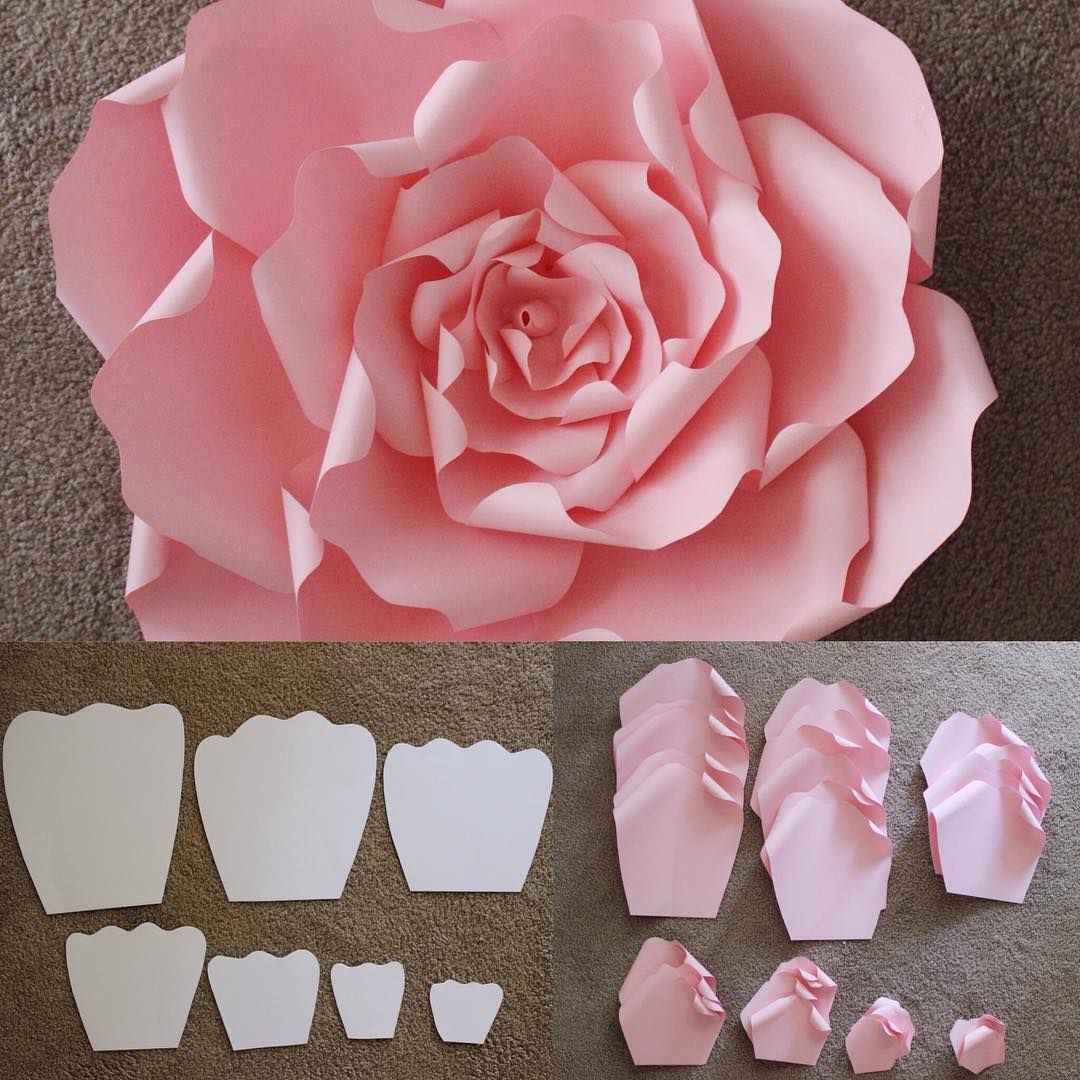 Rose Papercraft Here are the Templates that are Used to Make A Beautiful Large
