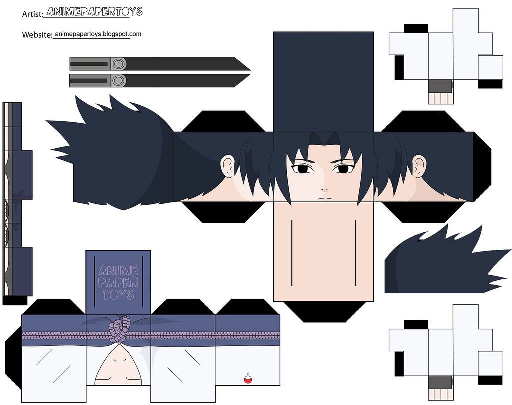 Sasuke Papercraft Muecos Armables De Anime Naruto Shippuden Papercraft and
