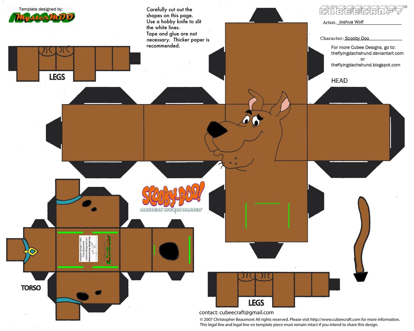 Scooby Doo Papercraft Pamela Gugui2408 On Pinterest