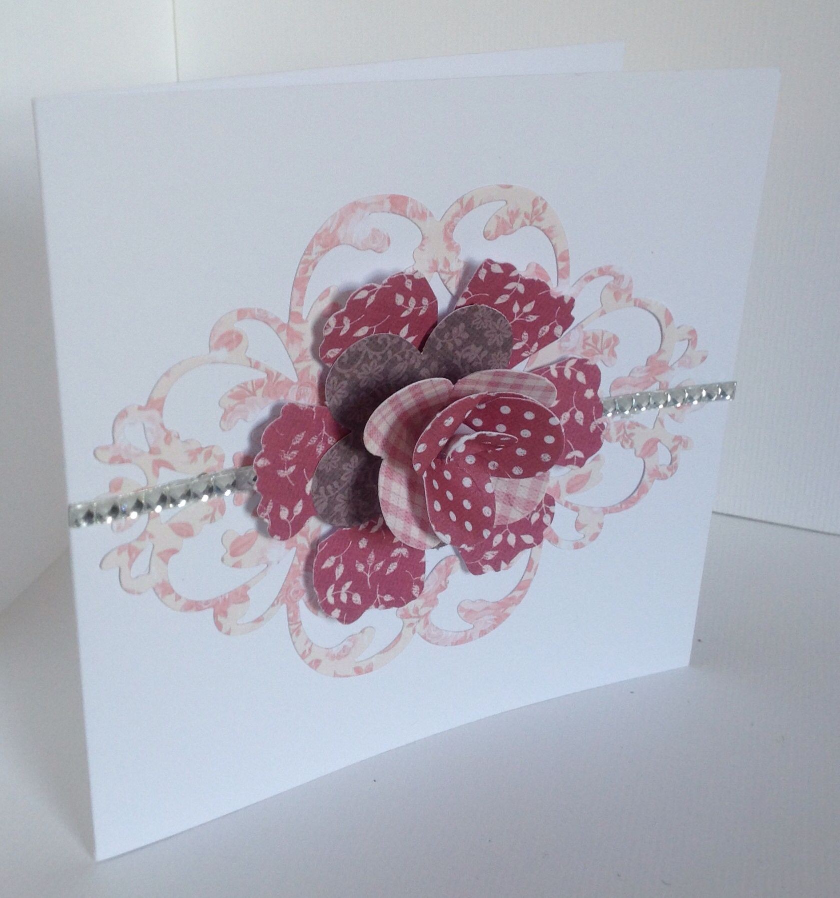 Serenity Papercraft Beautiful Card Created by Tina Boyden Using the Rosa Collection