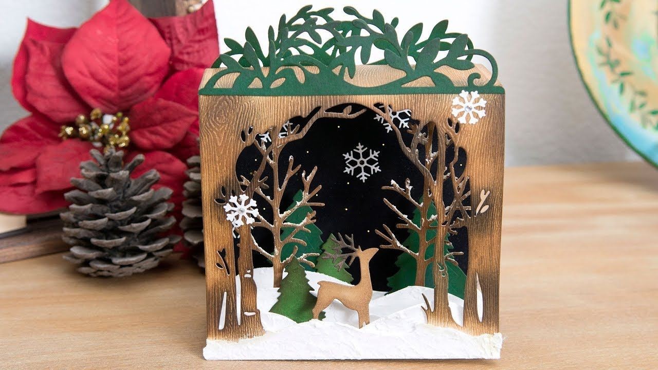 Shadow Papercraft Diy Collapsible Holiday Shadow Box by Katelyn Lizardi