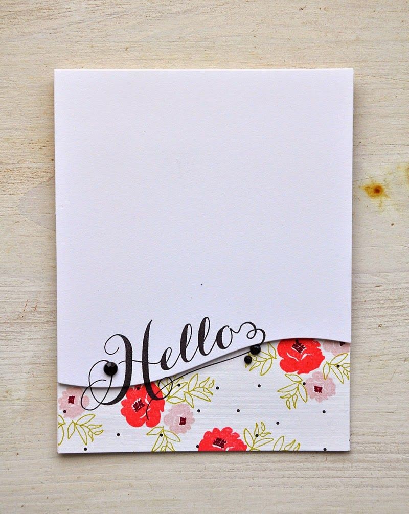 Simply Cards and Papercraft Handmade Card Hello Card by Maile Belles for Papertrey Ink April