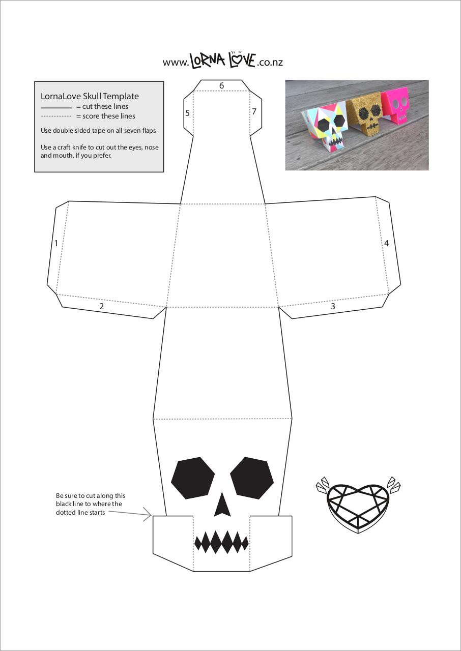 Skull Papercraft Lornalove Skull Papercraft