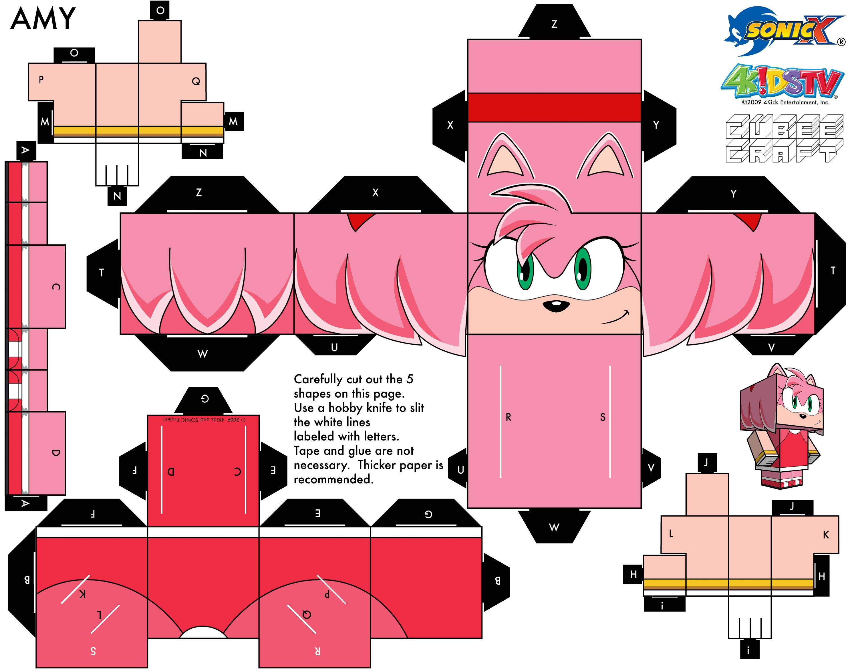 Sonic the Hedgehog Papercraft Cubeecraft De Video Juegos sonic Pinterest