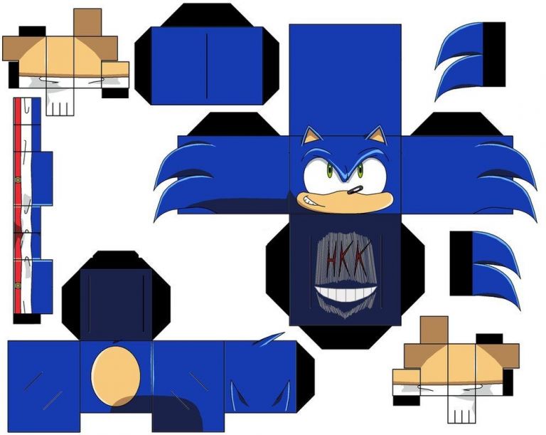 Printable sonic the Hedgehog Papercraft - Printable Papercrafts ...