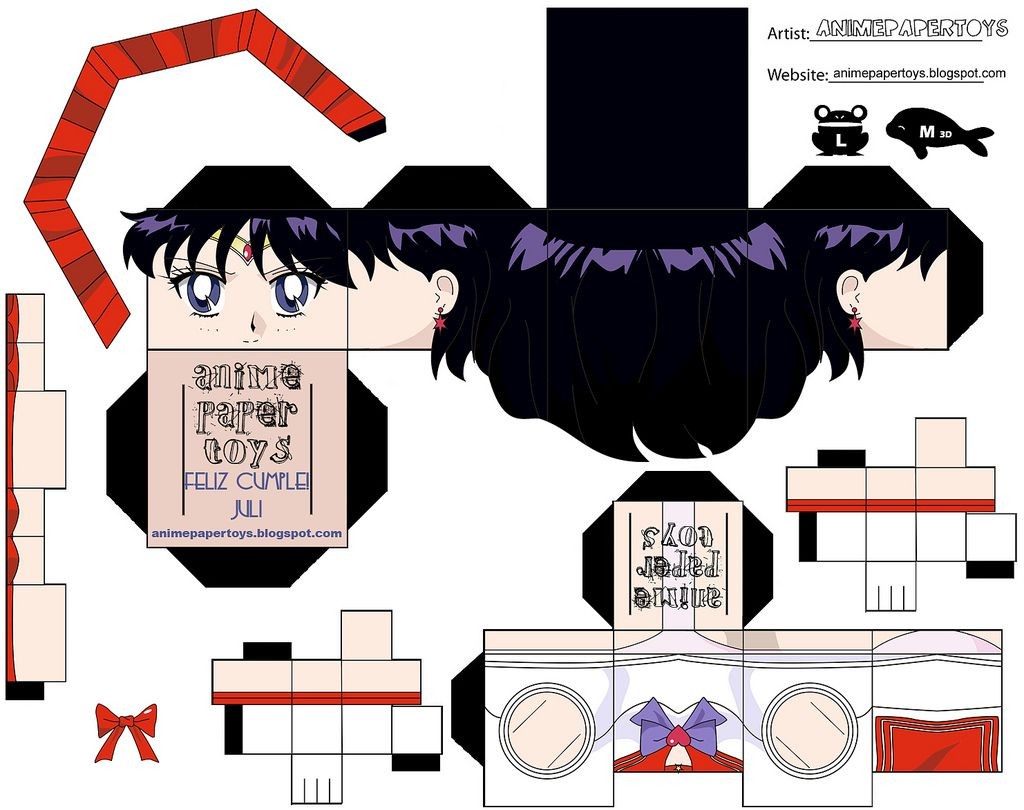 Soul Eater Papercraft All Sizes Rei Hino Sailor Mars Sailor Moon