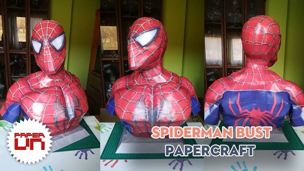 Spider Papercraft Spider Man S Bust Papercraft Spiderman Statue Papercraft Spider