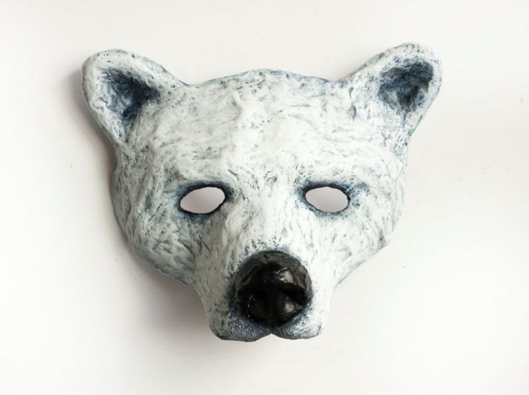 Splicer Mask Papercraft Polar Bear Animal Mask White Bear Paper Mask ...