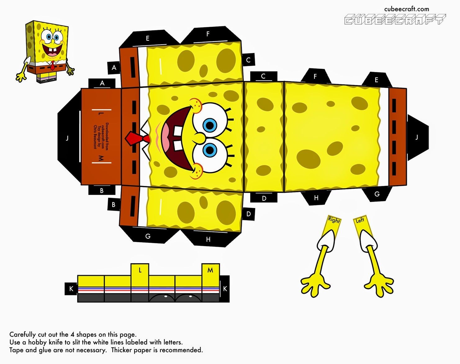 Spongebob Papercraft O Fazer Uma Festa Do Bob Esponja Spongebob Party