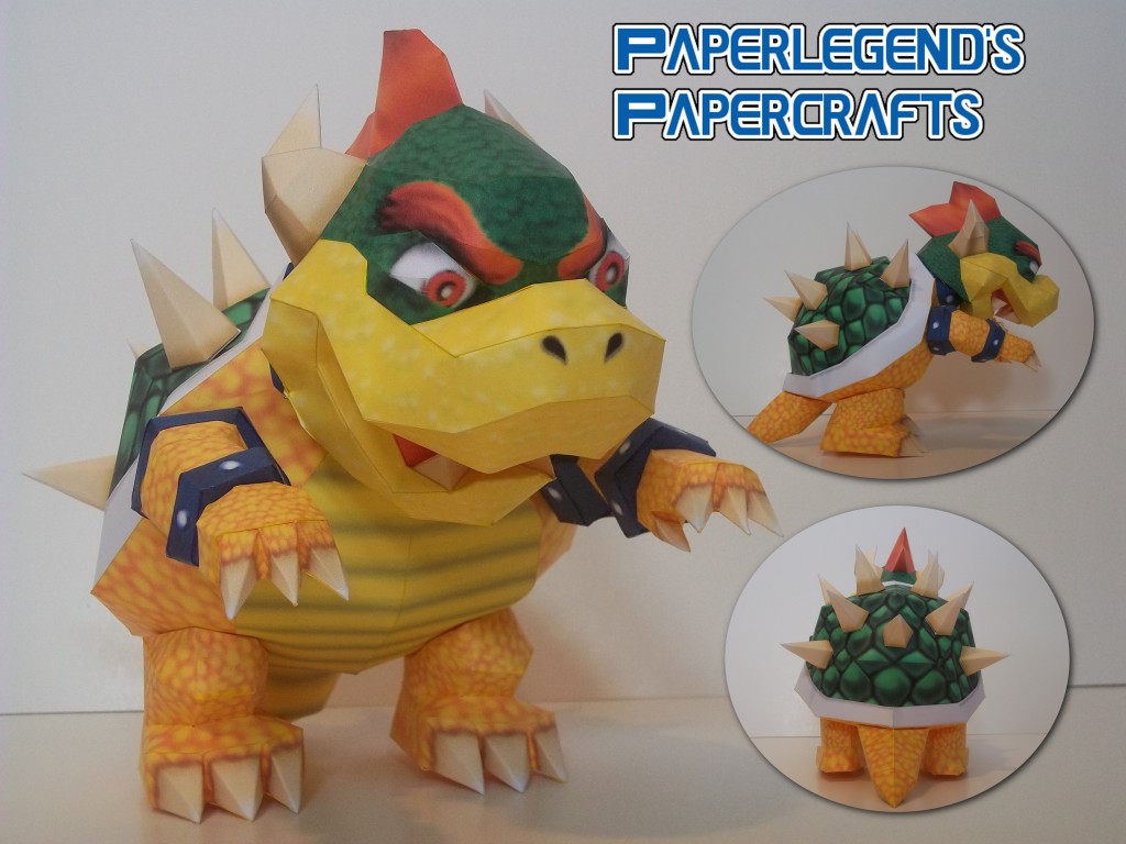 Squirtle Papercraft Paperlegend S Papercrafts Super Mario 64 Bowser