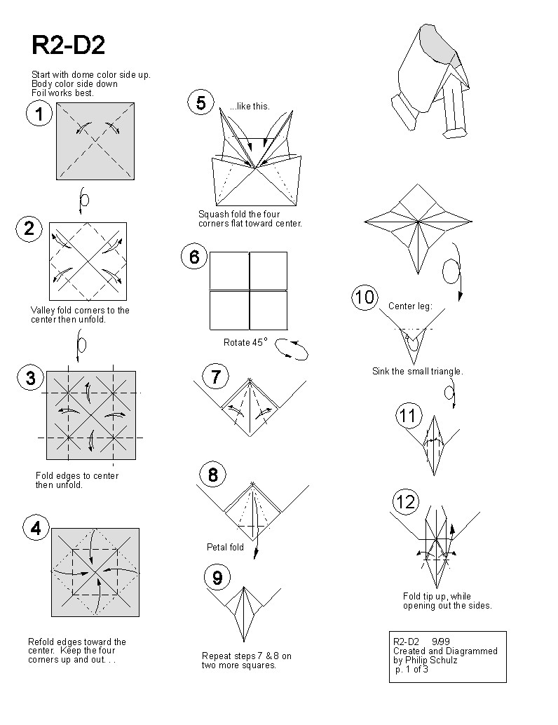 Starwars Papercraft Paper Star Wars origami Diagrams