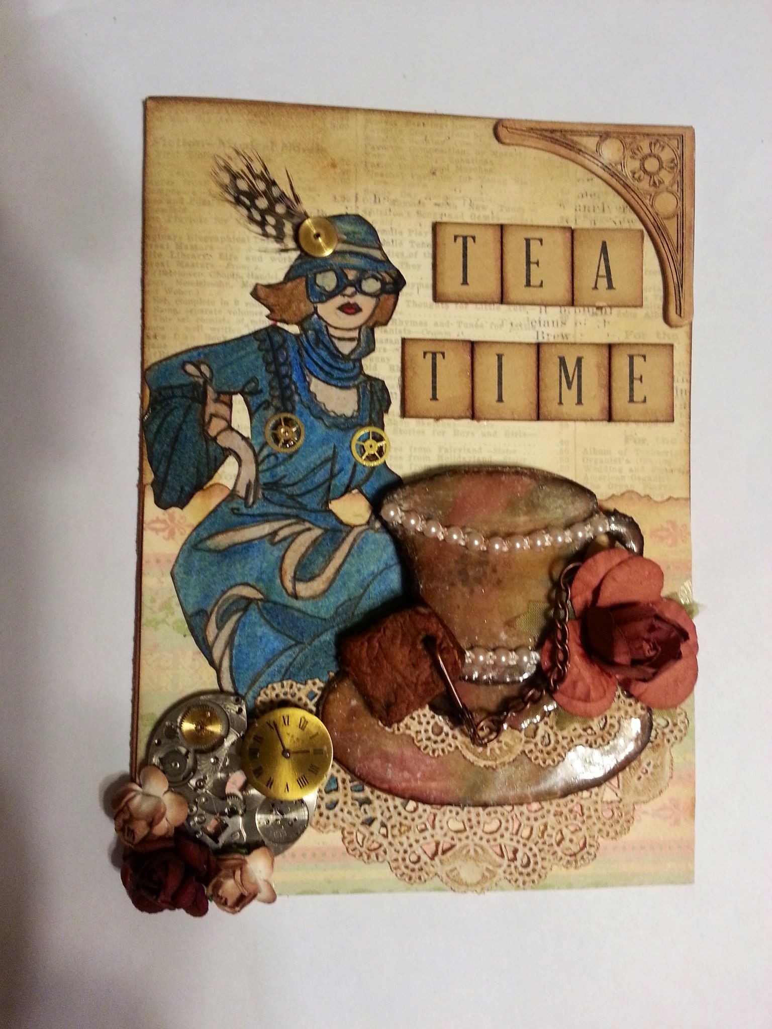 Steampunk Papercraft Steampunk Card by Delores Miller Scrapbooking