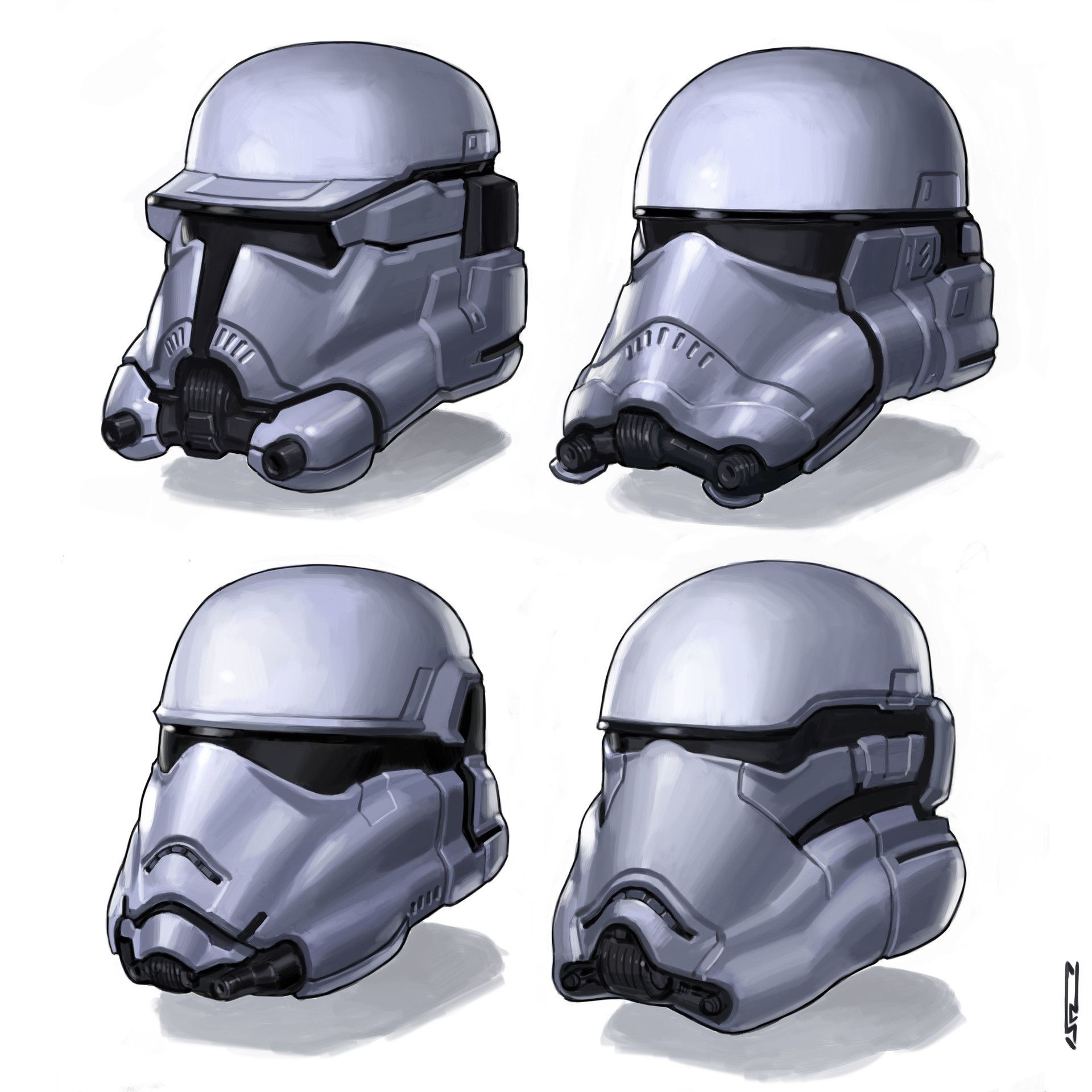 Stormtrooper Helmet Papercraft Artstation Star Wars Sketch Pages Part I Matty Devin Brown