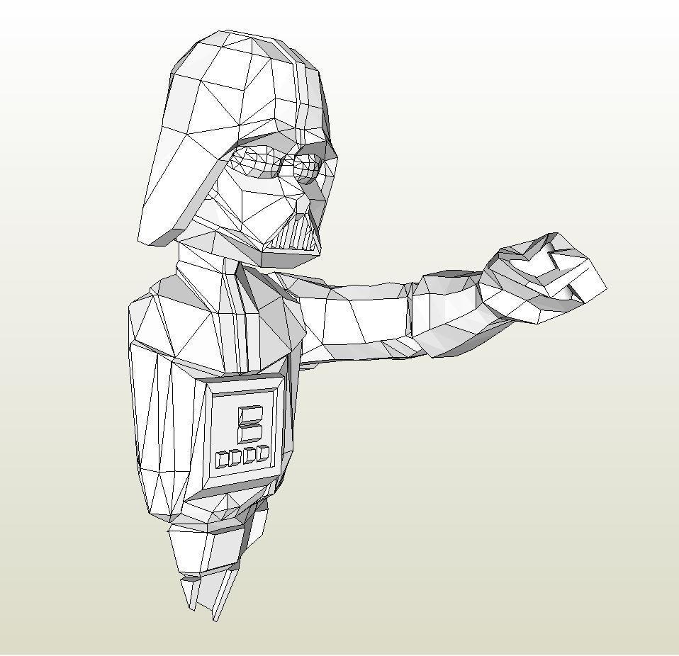 Stormtrooper Helmet Papercraft Papercraft Pdo File Template for Star Wars Darth Vader Wall Bust