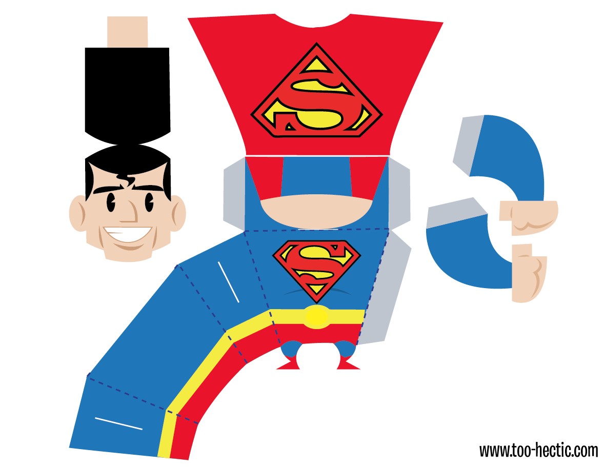 Superhero Papercraft Superman De Zachary Trover