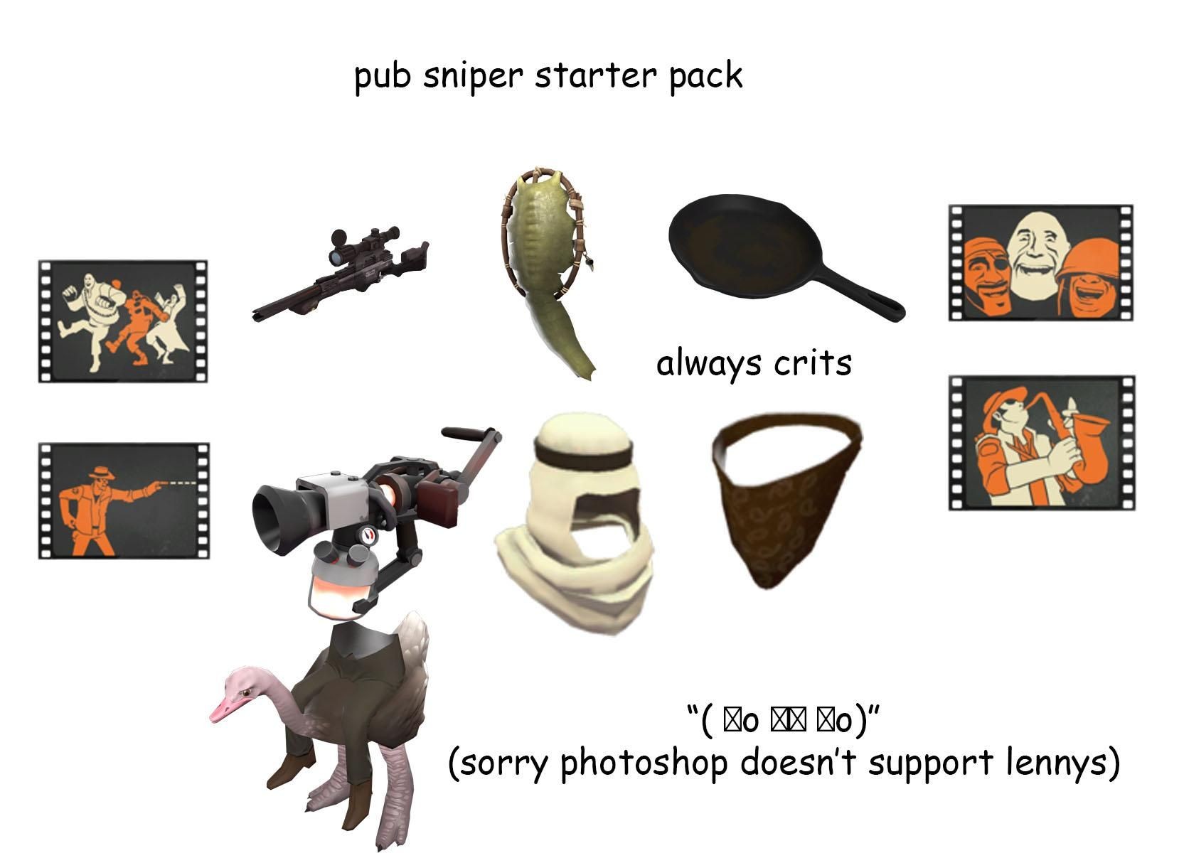 Tf2 Papercraft Guy who Makes Sniper Frag Videos In Pubs" Starter Pack Games