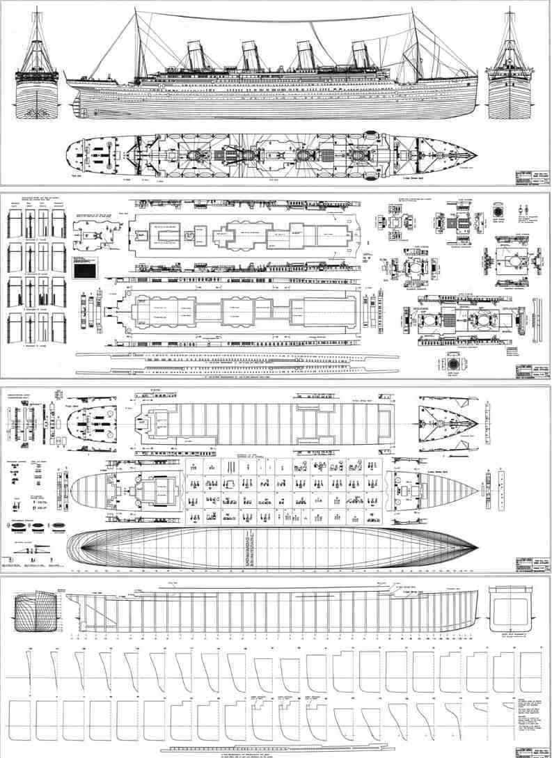 Titanic Papercraft Blueprints Of the Ship Of Dreams Titanic Pinterest ...