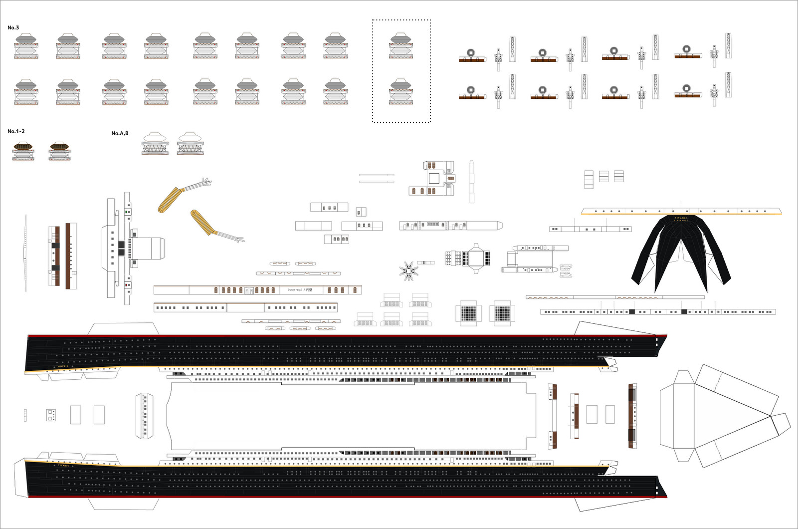 Titanic Papercraft Titanic Papercraft Template Download Printable