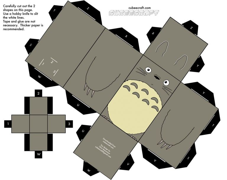 Printable totoro Papercraft - Printable Papercrafts - Printable Papercrafts